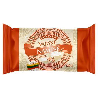 Varškė 9%, Rokiškio naminė, 180 g
